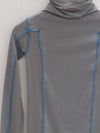 BASERANGE Turtleneck T-shirt sweater TTOMT series collection Organic cotton Portugal BAS-TTOMT-RB-SP25-BOW BLUE TTOMT-RI-000